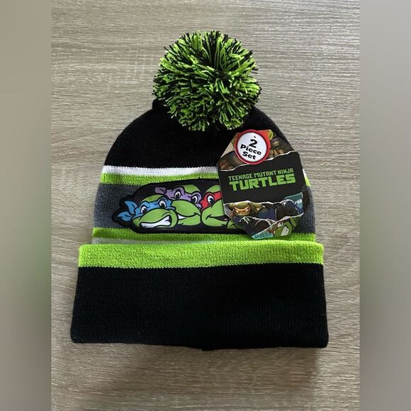 NWT … NICKELODEON “Teenage Mutant Ninja Turtles” Hat & Glove Set - Picture 1 of 2